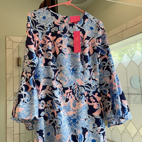 Lilly Pulitzer Kayla Stretch Dress Bright Navy - Picture 4 of 4